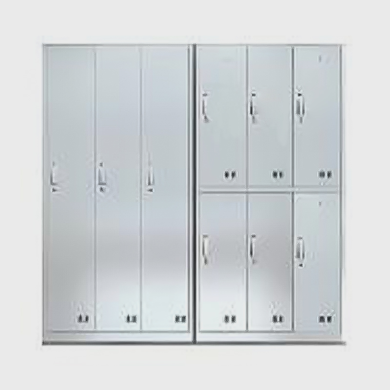 Krankenhaus-Spind-/Schuhschrankserie aus Edelstahl