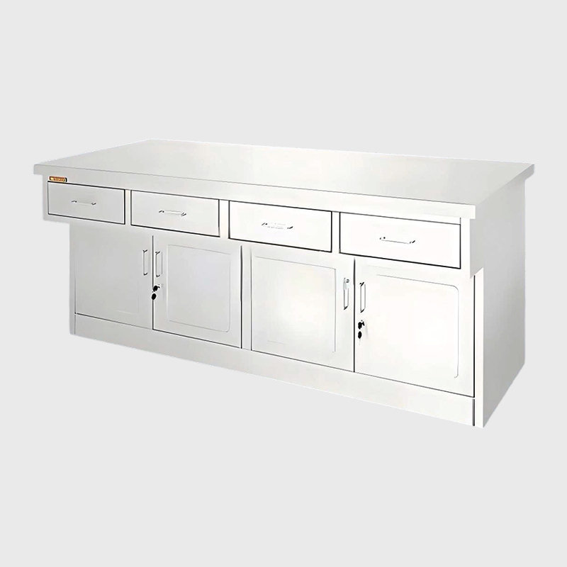 Krankenhaus-Werkbank aus Edelstahl mit Schubladen